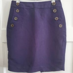 LOFT Purple Pencil Skirt with Pockets - Size 0